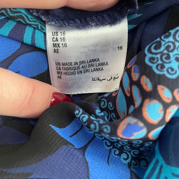 INC International Concepts Blue Floral Maxi Dress - Picture 13 of 14